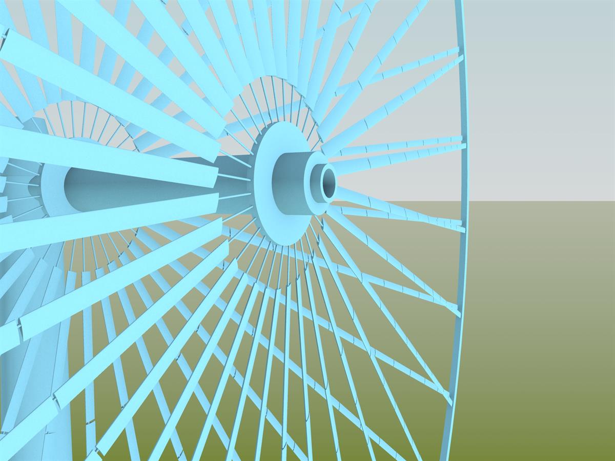 BarberWind Turbines rendering of turbine in lowered position